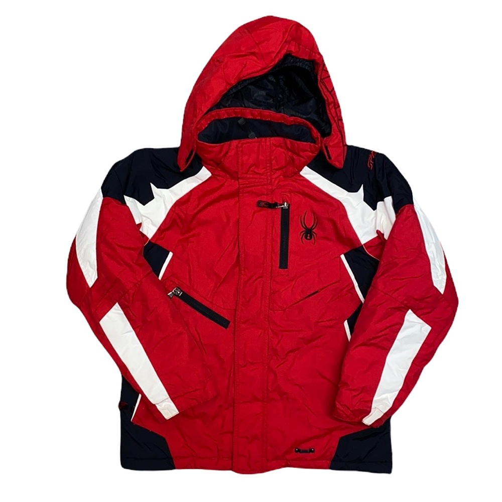 Spyder Boys Red Winter Coat Ski Snow Jacket Waterproof 12